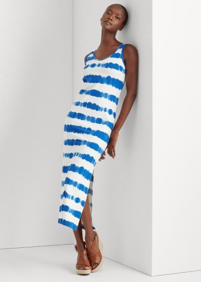 Women's Ralph Lauren Striped Cotton Maxi Dresses | 417203OBG